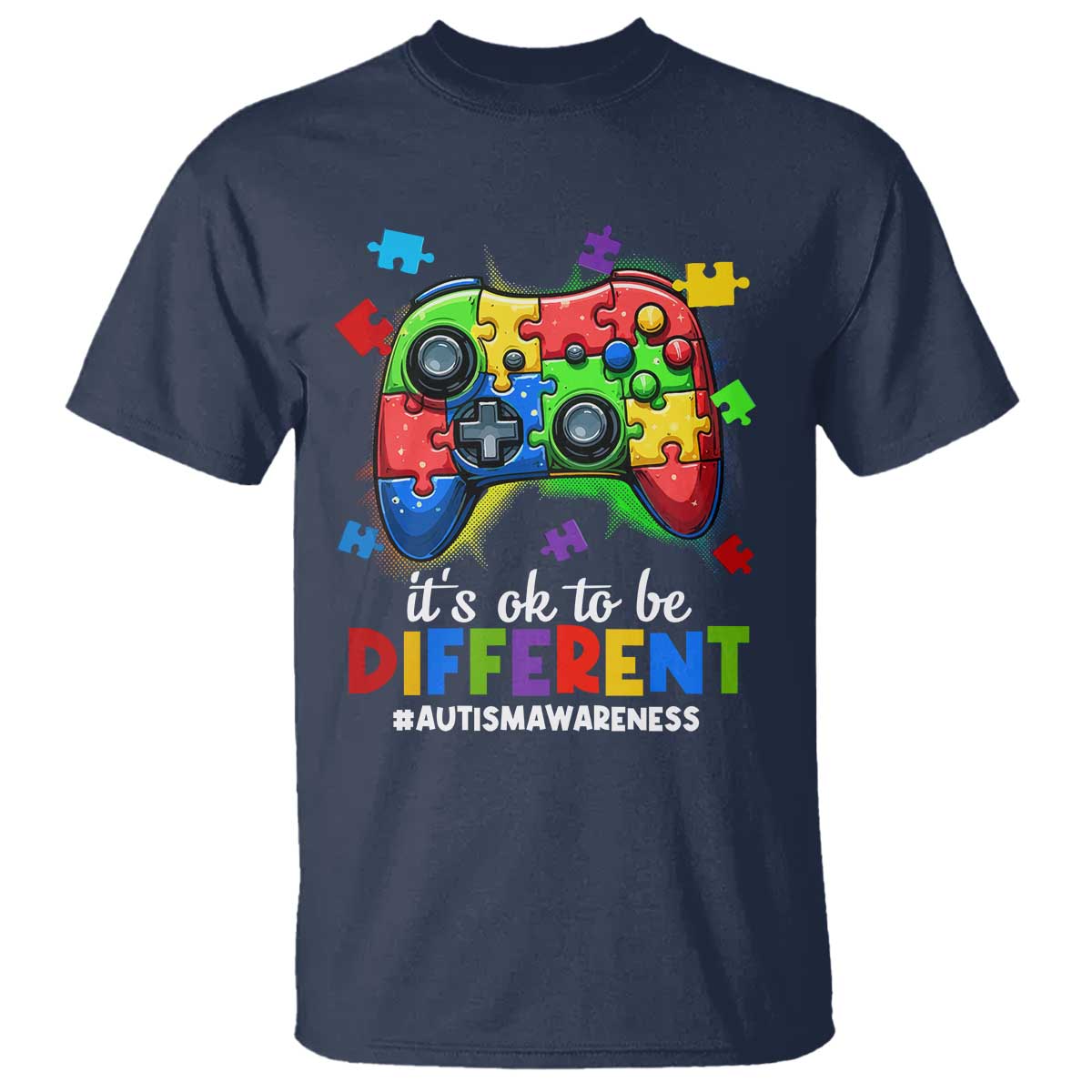 Video Game Autism Awareness T Shirt It's Ok To Be Different Kids