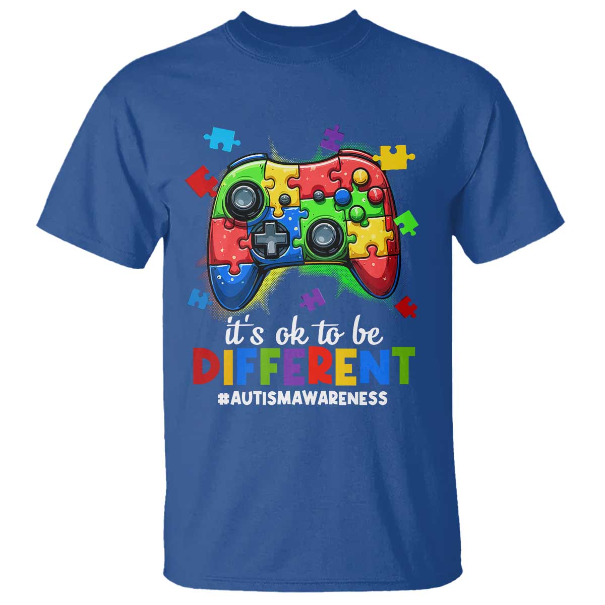 Video Game Autism Awareness T Shirt It's Ok To Be Different Kids