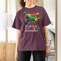 Video Game Autism Awareness T Shirt For Women It's Ok To Be Different Kids