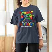 Video Game Autism Awareness T Shirt For Women It's Ok To Be Different Kids