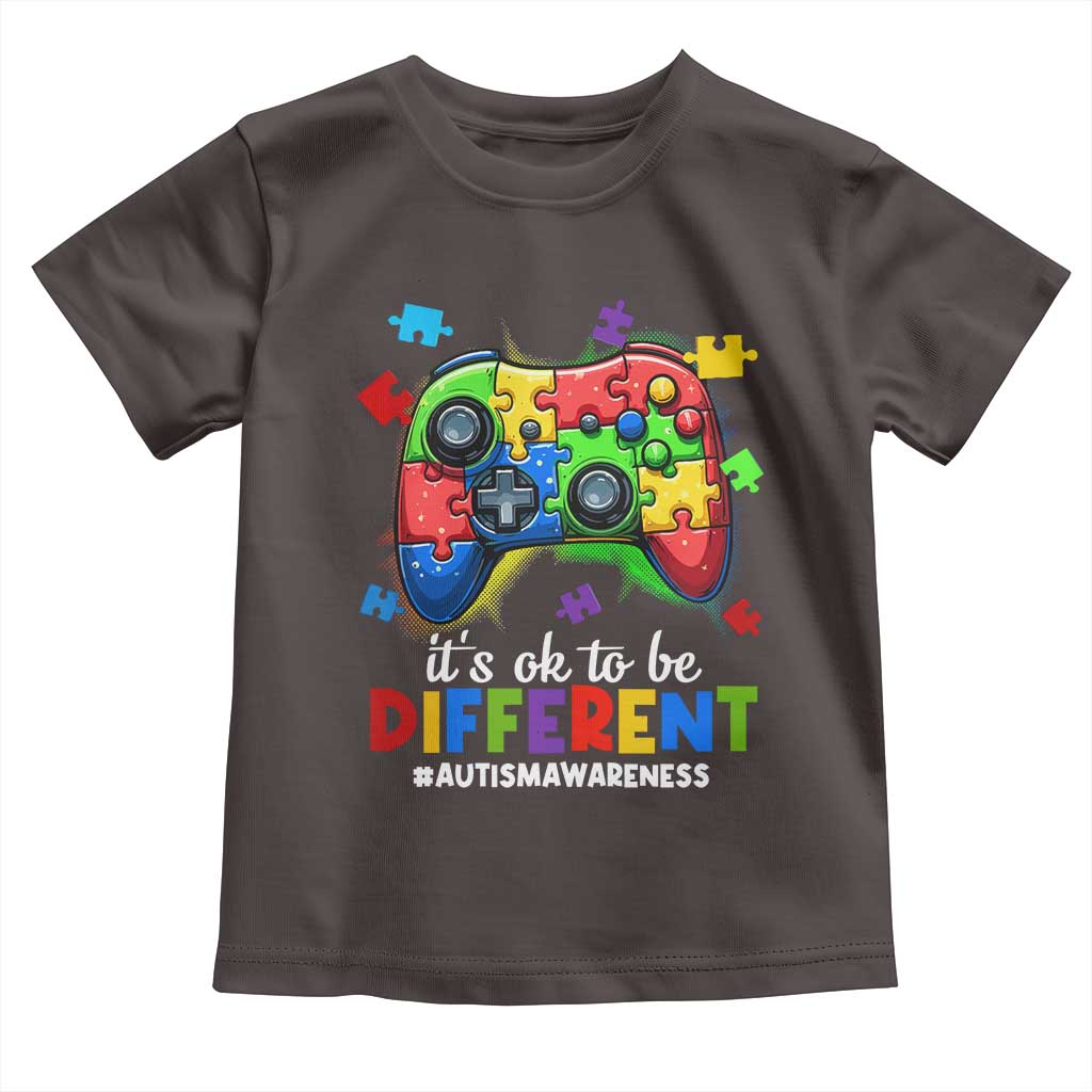 Video Game Autism Awareness Toddler T Shirt It's Ok To Be Different Kids