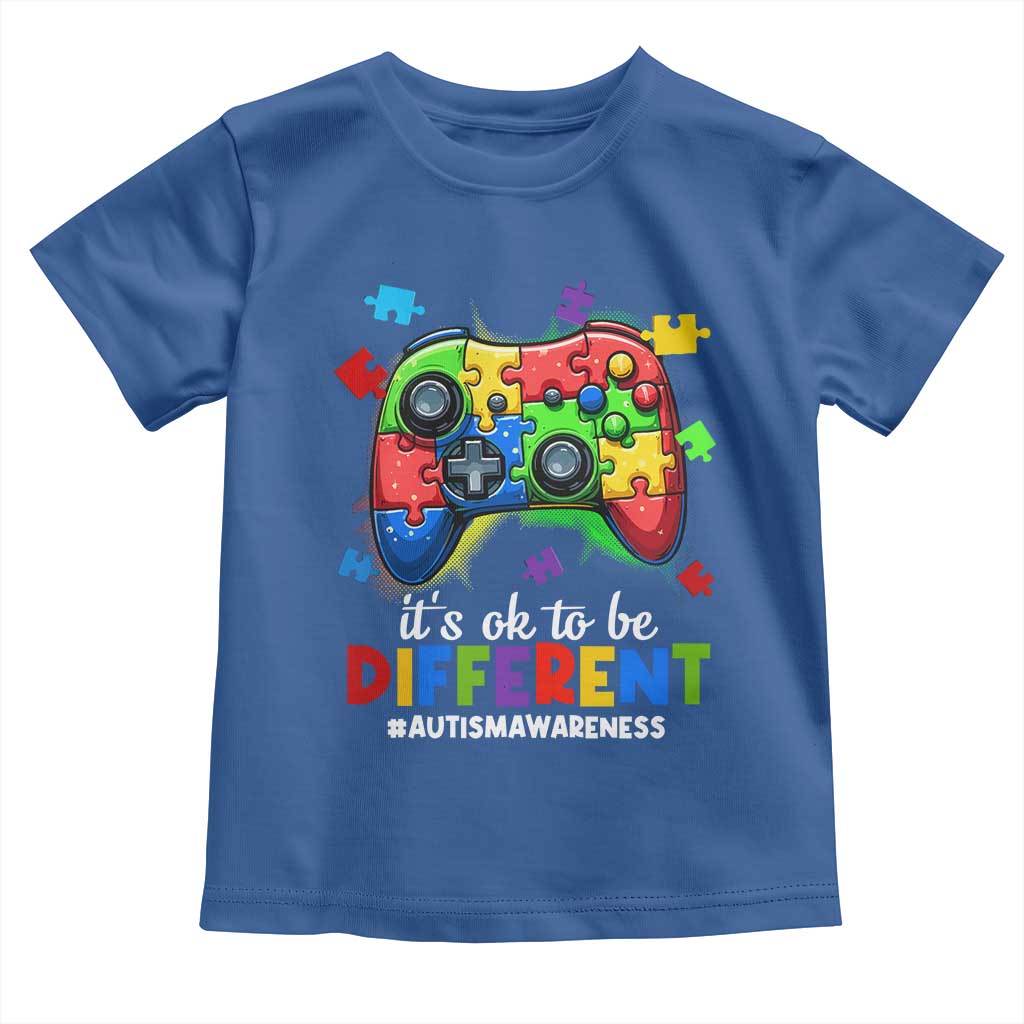 Video Game Autism Awareness Toddler T Shirt It's Ok To Be Different Kids