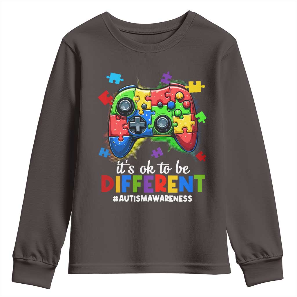 Video Game Autism Awareness Youth Sweatshirt It's Ok To Be Different Kids