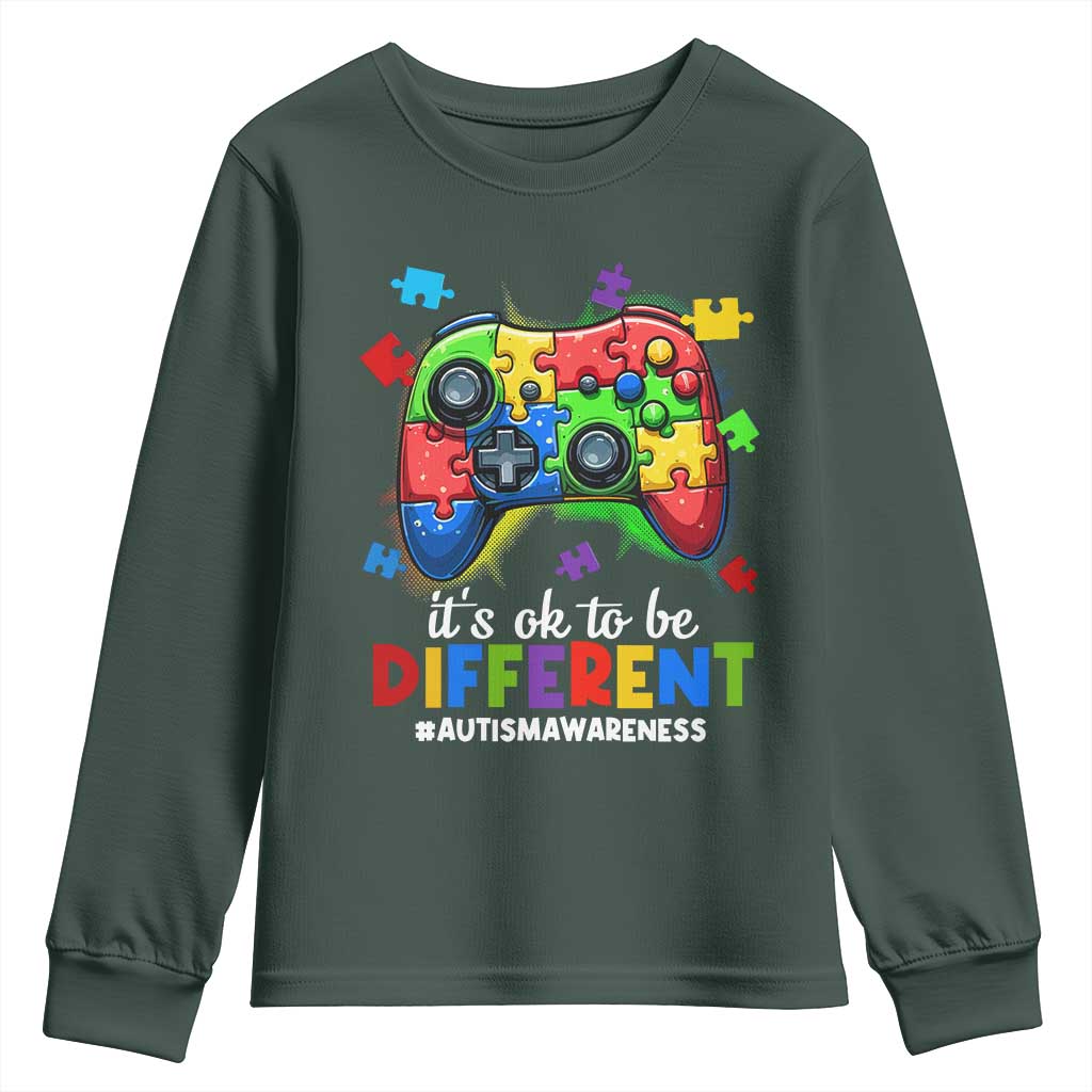 Video Game Autism Awareness Youth Sweatshirt It's Ok To Be Different Kids