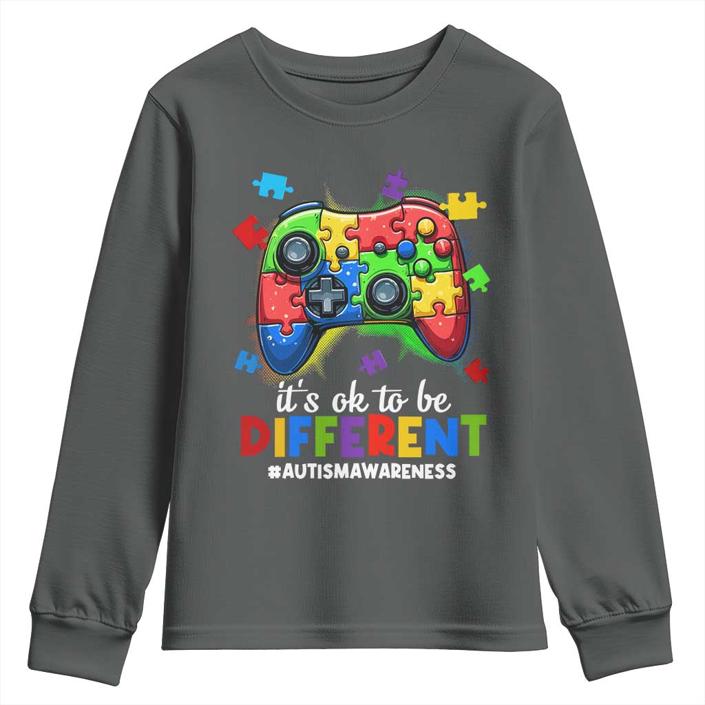Video Game Autism Awareness Youth Sweatshirt It's Ok To Be Different Kids