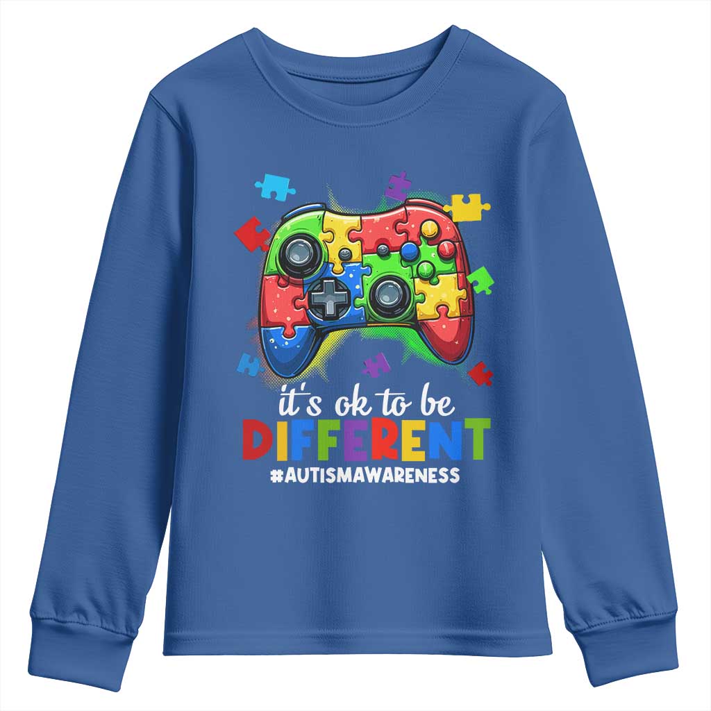 Video Game Autism Awareness Youth Sweatshirt It's Ok To Be Different Kids