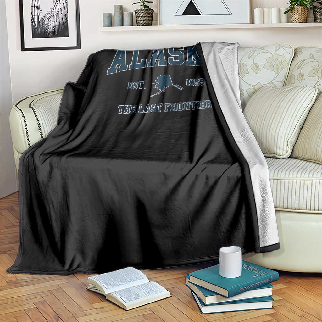 Alaska Throw Blanket Vintage Sports Design The Last Frontier Souvenirs - Wonder Print Shop