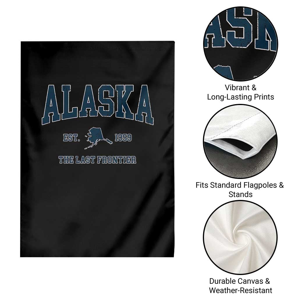 Alaska Garden Flag Vintage Sports Design The Last Frontier Souvenirs - Wonder Print Shop