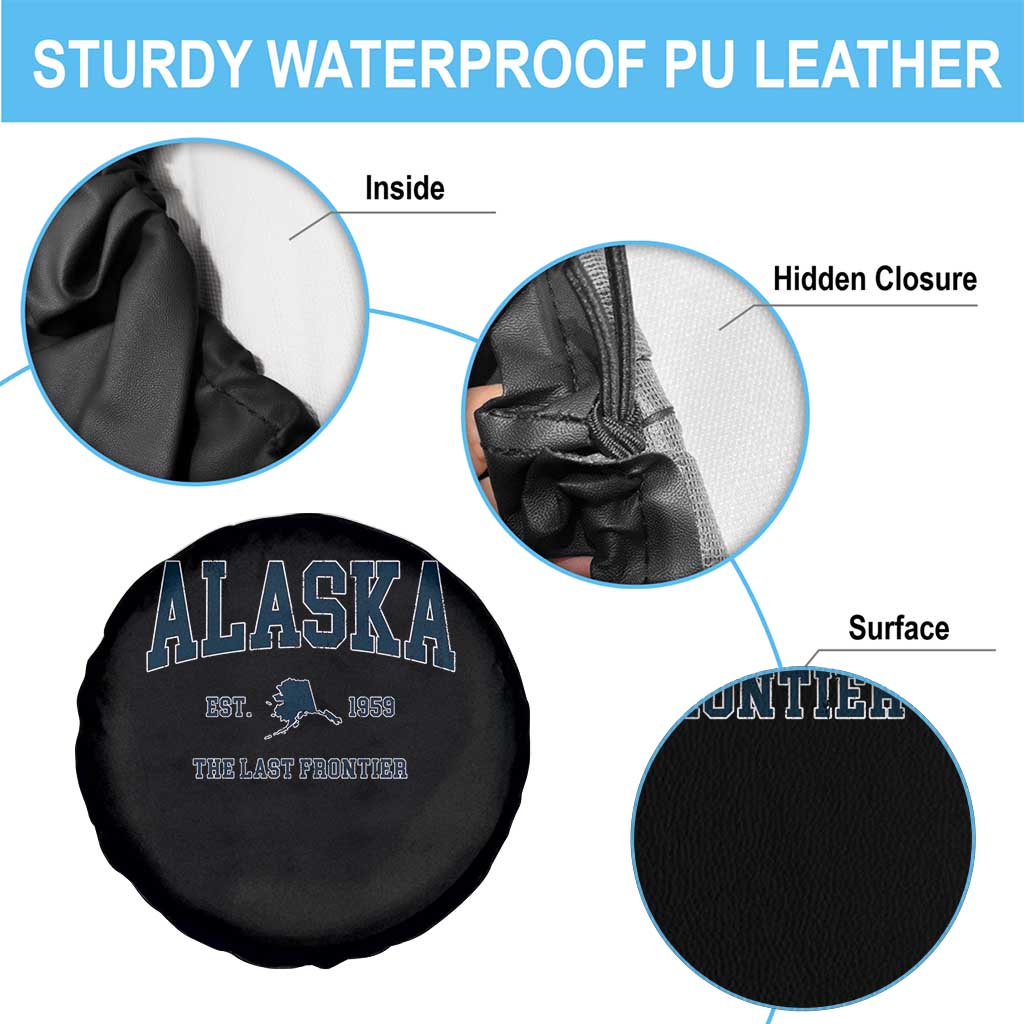 Alaska Spare Tire Cover Vintage Sports Design The Last Frontier Souvenirs - Wonder Print Shop