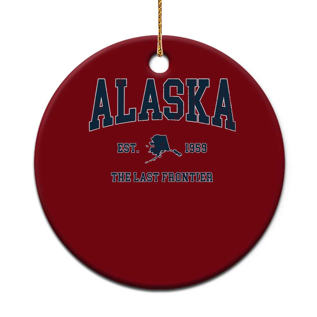 Alaska Ceramic Ornament Vintage Sports Design The Last Frontier Souvenirs - Wonder Print Shop