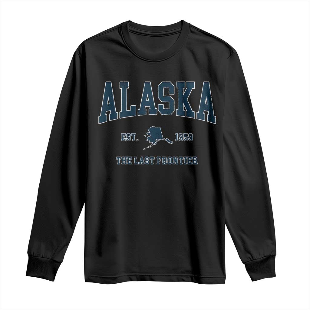 Alaska Long Sleeve Shirt Vintage Sports Design The Last Frontier Souvenirs - Wonder Print Shop
