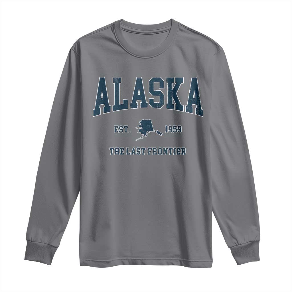 Alaska Long Sleeve Shirt Vintage Sports Design The Last Frontier Souvenirs - Wonder Print Shop