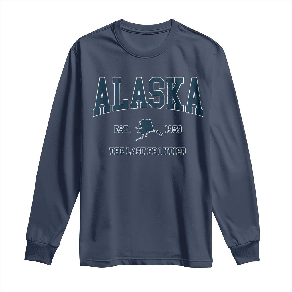 Alaska Long Sleeve Shirt Vintage Sports Design The Last Frontier Souvenirs - Wonder Print Shop