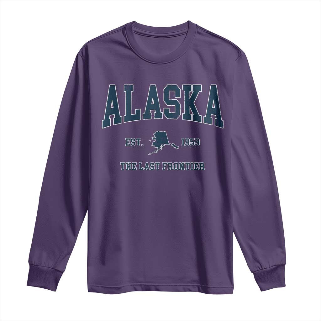 Alaska Long Sleeve Shirt Vintage Sports Design The Last Frontier Souvenirs - Wonder Print Shop