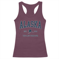 Alaska Racerback Tank Top Vintage Sports Design The Last Frontier Souvenirs - Wonder Print Shop