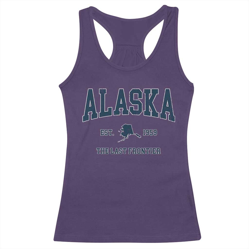 Alaska Racerback Tank Top Vintage Sports Design The Last Frontier Souvenirs - Wonder Print Shop