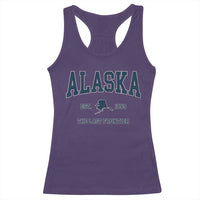 Alaska Racerback Tank Top Vintage Sports Design The Last Frontier Souvenirs - Wonder Print Shop