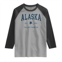 Alaska Raglan Shirt Vintage Sports Design The Last Frontier Souvenirs - Wonder Print Shop