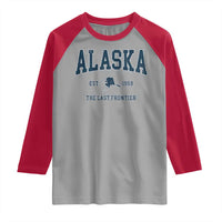 Alaska Raglan Shirt Vintage Sports Design The Last Frontier Souvenirs - Wonder Print Shop