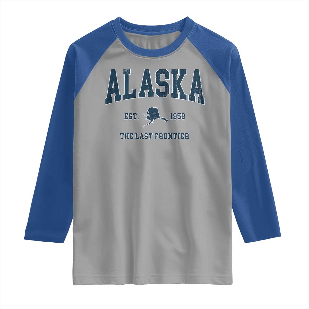 Alaska Raglan Shirt Vintage Sports Design The Last Frontier Souvenirs - Wonder Print Shop