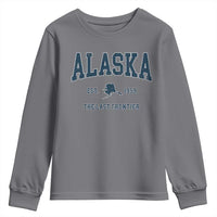 Alaska Youth Sweatshirt Vintage Sports Design The Last Frontier Souvenirs - Wonder Print Shop