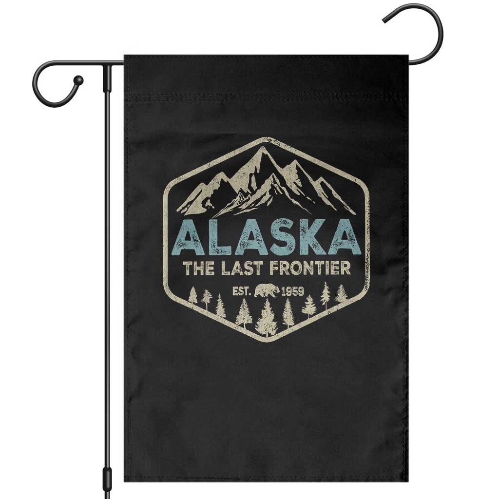 Vintage Alaska The Last Frontier Garden Flag Retro Alaskan Bear Mountain Souvenir - Wonder Print Shop