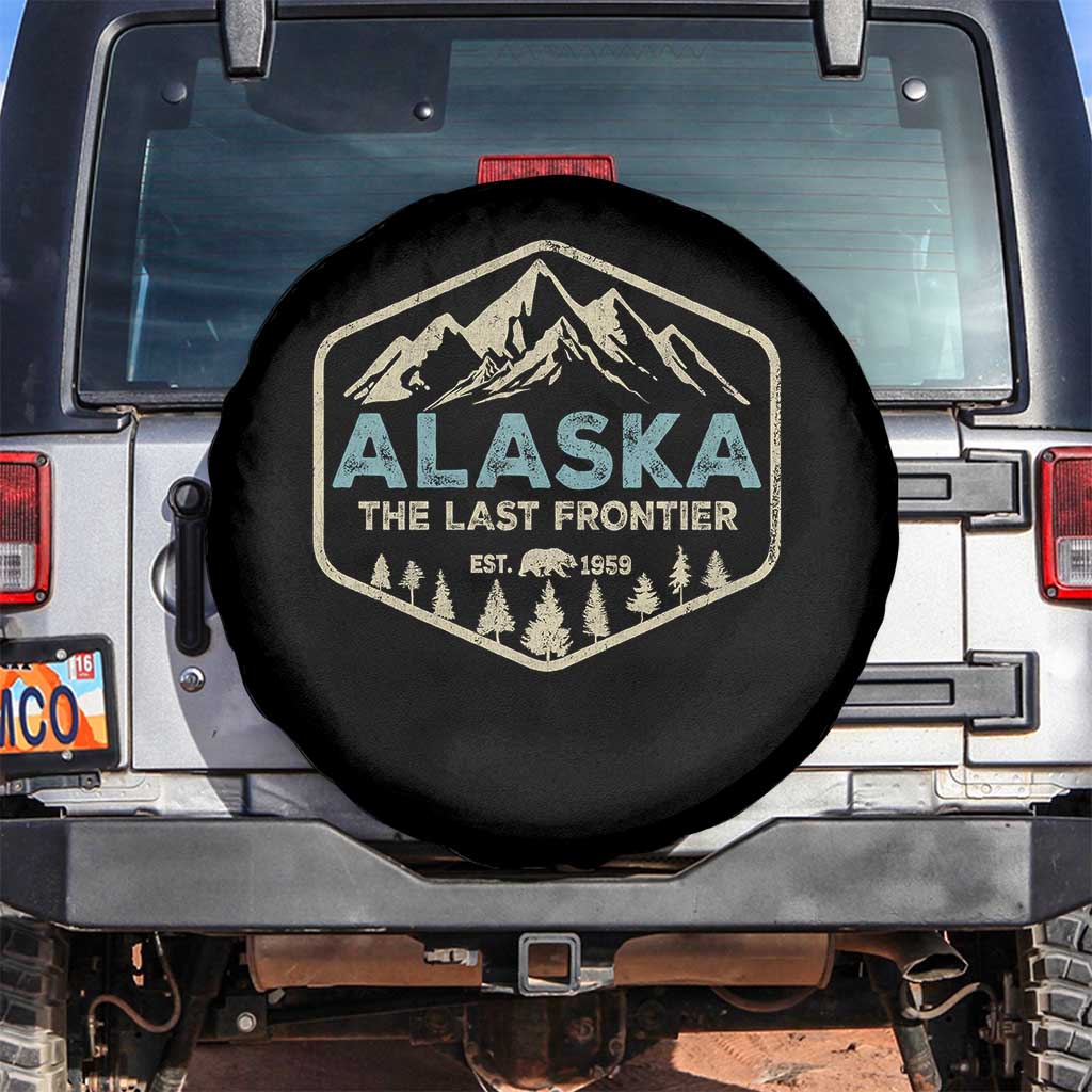 Vintage Alaska The Last Frontier Spare Tire Cover Retro Alaskan Bear Mountain Souvenir - Wonder Print Shop