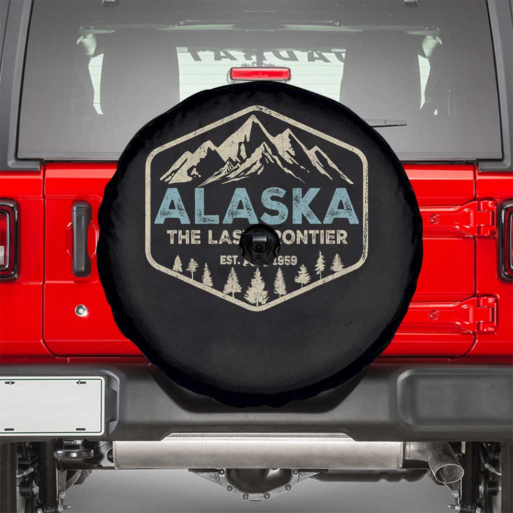 Vintage Alaska The Last Frontier Spare Tire Cover Retro Alaskan Bear Mountain Souvenir - Wonder Print Shop