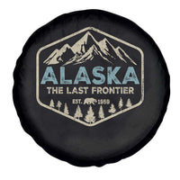 Vintage Alaska The Last Frontier Spare Tire Cover Retro Alaskan Bear Mountain Souvenir - Wonder Print Shop