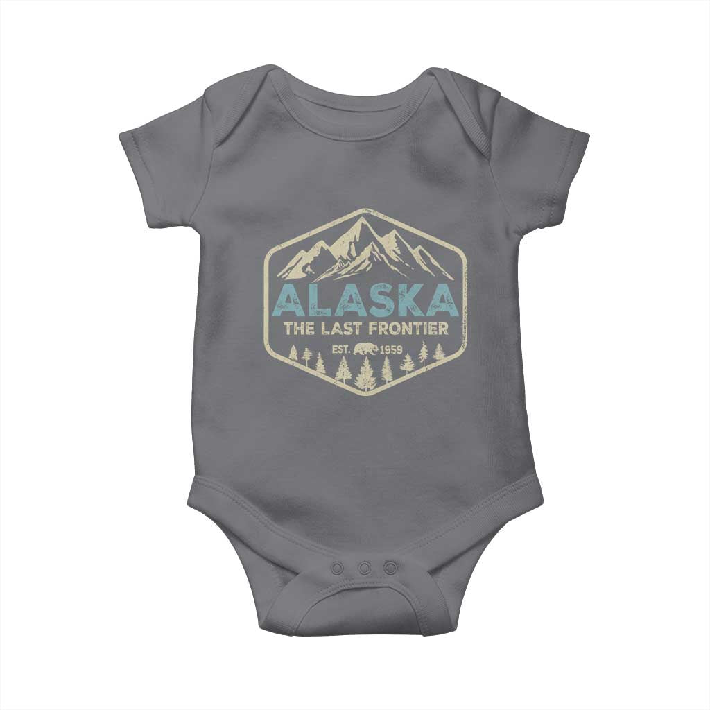 Vintage Alaska The Last Frontier Baby Onesie Retro Alaskan Bear Mountain Souvenir - Wonder Print Shop