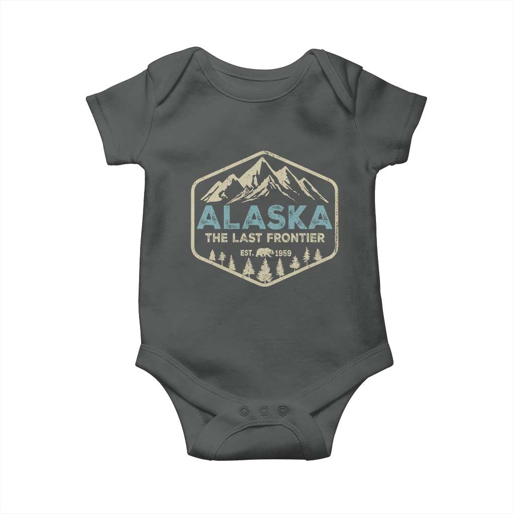 Vintage Alaska The Last Frontier Baby Onesie Retro Alaskan Bear Mountain Souvenir - Wonder Print Shop