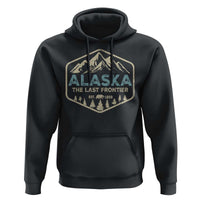 Vintage Alaska The Last Frontier Hoodie Retro Alaskan Bear Mountain Souvenir - Wonder Print Shop