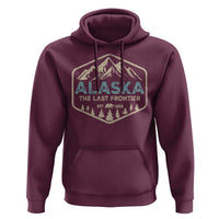 Vintage Alaska The Last Frontier Hoodie Retro Alaskan Bear Mountain Souvenir - Wonder Print Shop