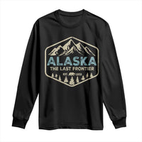 Vintage Alaska The Last Frontier Long Sleeve Shirt Retro Alaskan Bear Mountain Souvenir - Wonder Print Shop