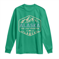Vintage Alaska The Last Frontier Long Sleeve Shirt Retro Alaskan Bear Mountain Souvenir - Wonder Print Shop