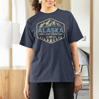 Vintage Alaska The Last Frontier T Shirt For Women Retro Alaskan Bear Mountain Souvenir - Wonder Print Shop
