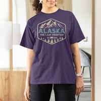 Vintage Alaska The Last Frontier T Shirt For Women Retro Alaskan Bear Mountain Souvenir - Wonder Print Shop