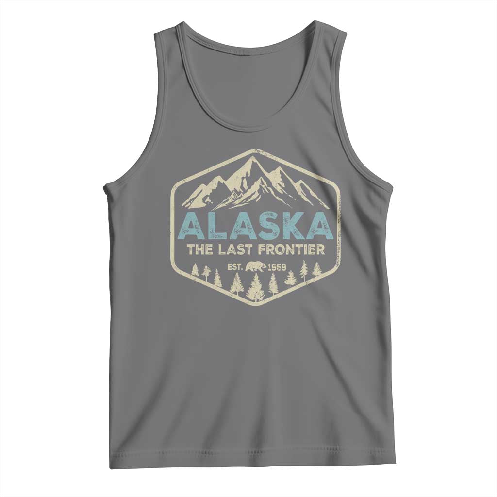 Vintage Alaska The Last Frontier Tank Top Retro Alaskan Bear Mountain Souvenir - Wonder Print Shop