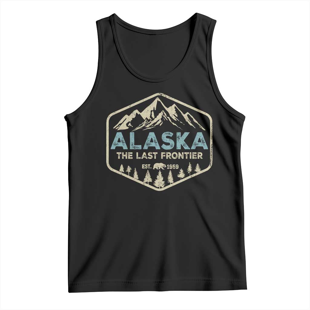 Vintage Alaska The Last Frontier Tank Top Retro Alaskan Bear Mountain Souvenir - Wonder Print Shop