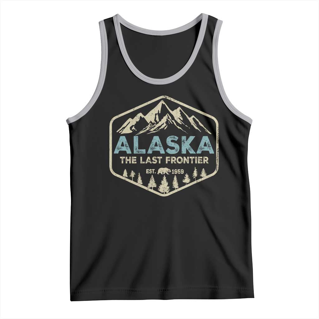 Vintage Alaska The Last Frontier Tank Top Retro Alaskan Bear Mountain Souvenir - Wonder Print Shop