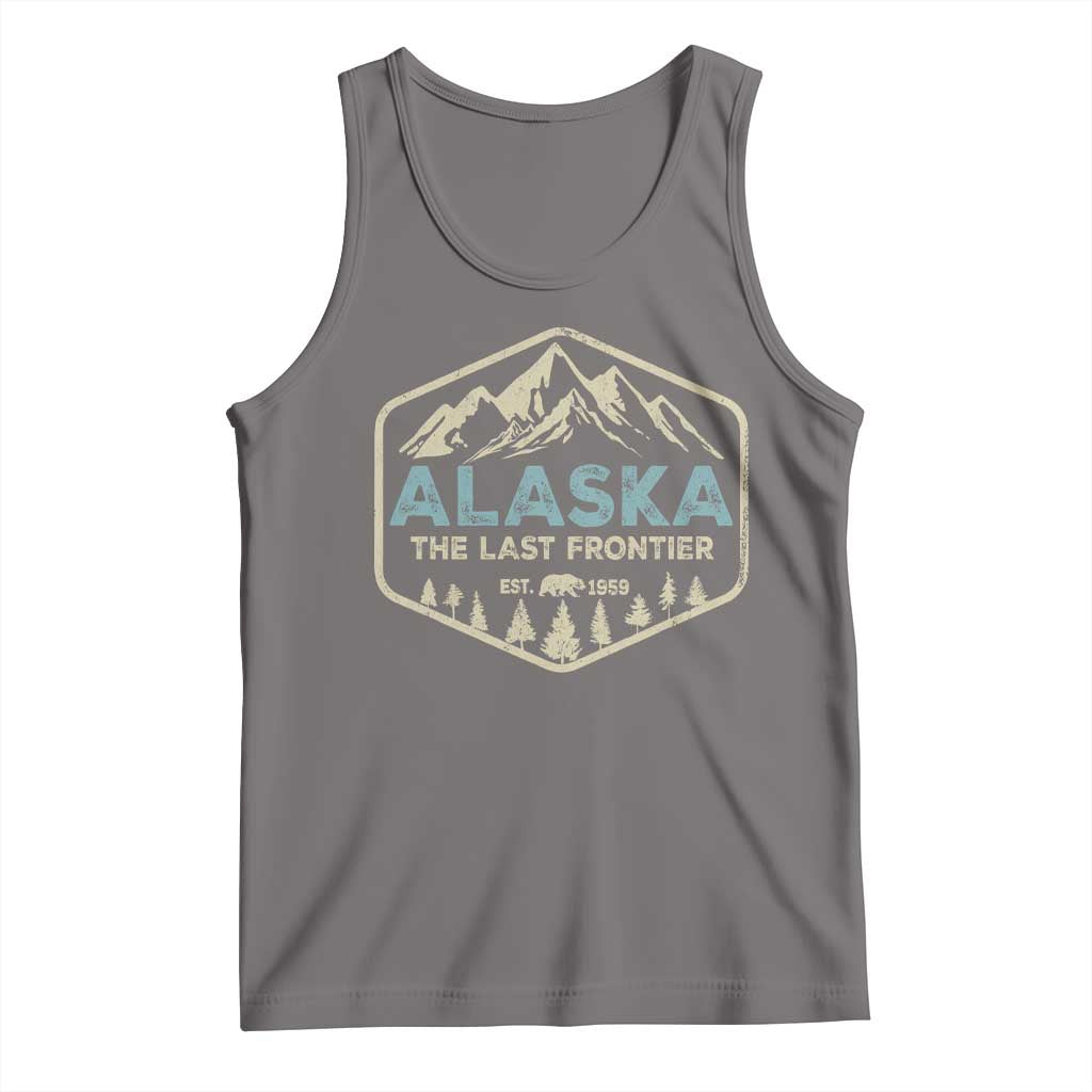 Vintage Alaska The Last Frontier Tank Top Retro Alaskan Bear Mountain Souvenir - Wonder Print Shop
