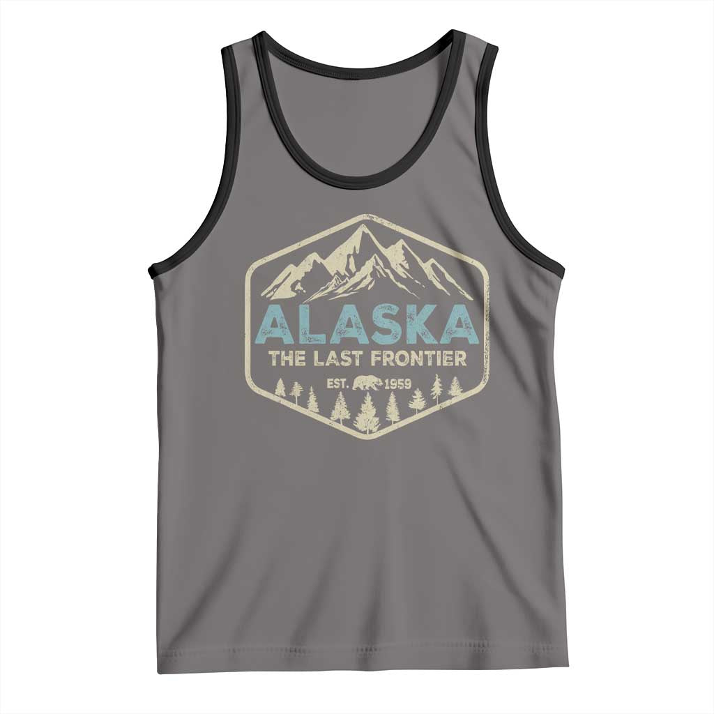 Vintage Alaska The Last Frontier Tank Top Retro Alaskan Bear Mountain Souvenir - Wonder Print Shop
