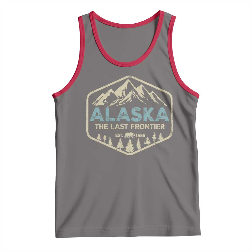 Vintage Alaska The Last Frontier Tank Top Retro Alaskan Bear Mountain Souvenir - Wonder Print Shop