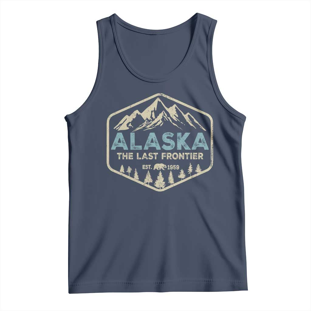 Vintage Alaska The Last Frontier Tank Top Retro Alaskan Bear Mountain Souvenir - Wonder Print Shop