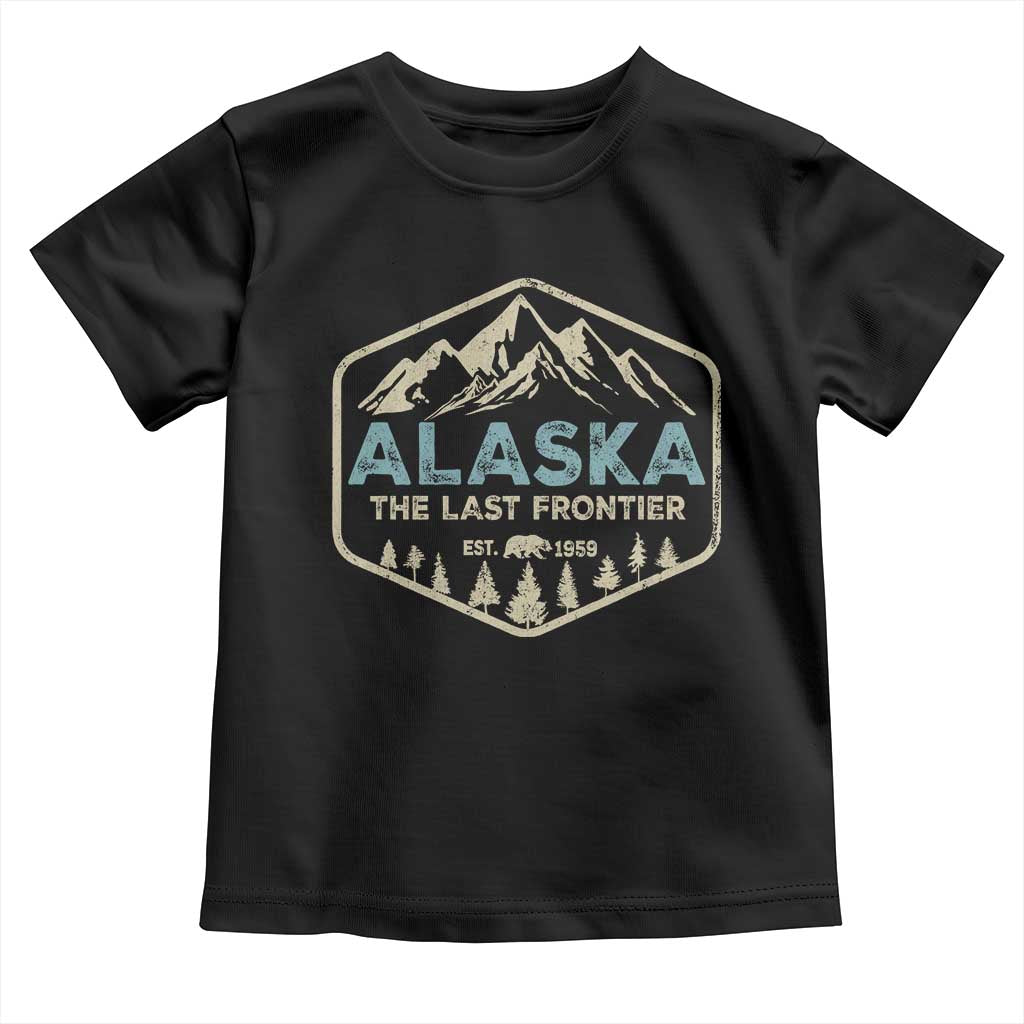Vintage Alaska The Last Frontier Toddler T Shirt Retro Alaskan Bear Mountain Souvenir - Wonder Print Shop