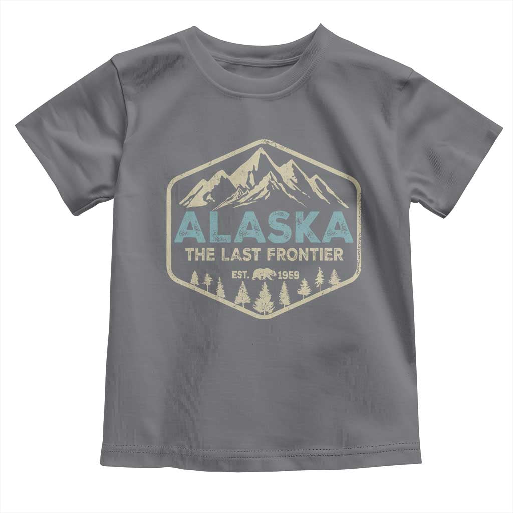 Vintage Alaska The Last Frontier Toddler T Shirt Retro Alaskan Bear Mountain Souvenir - Wonder Print Shop