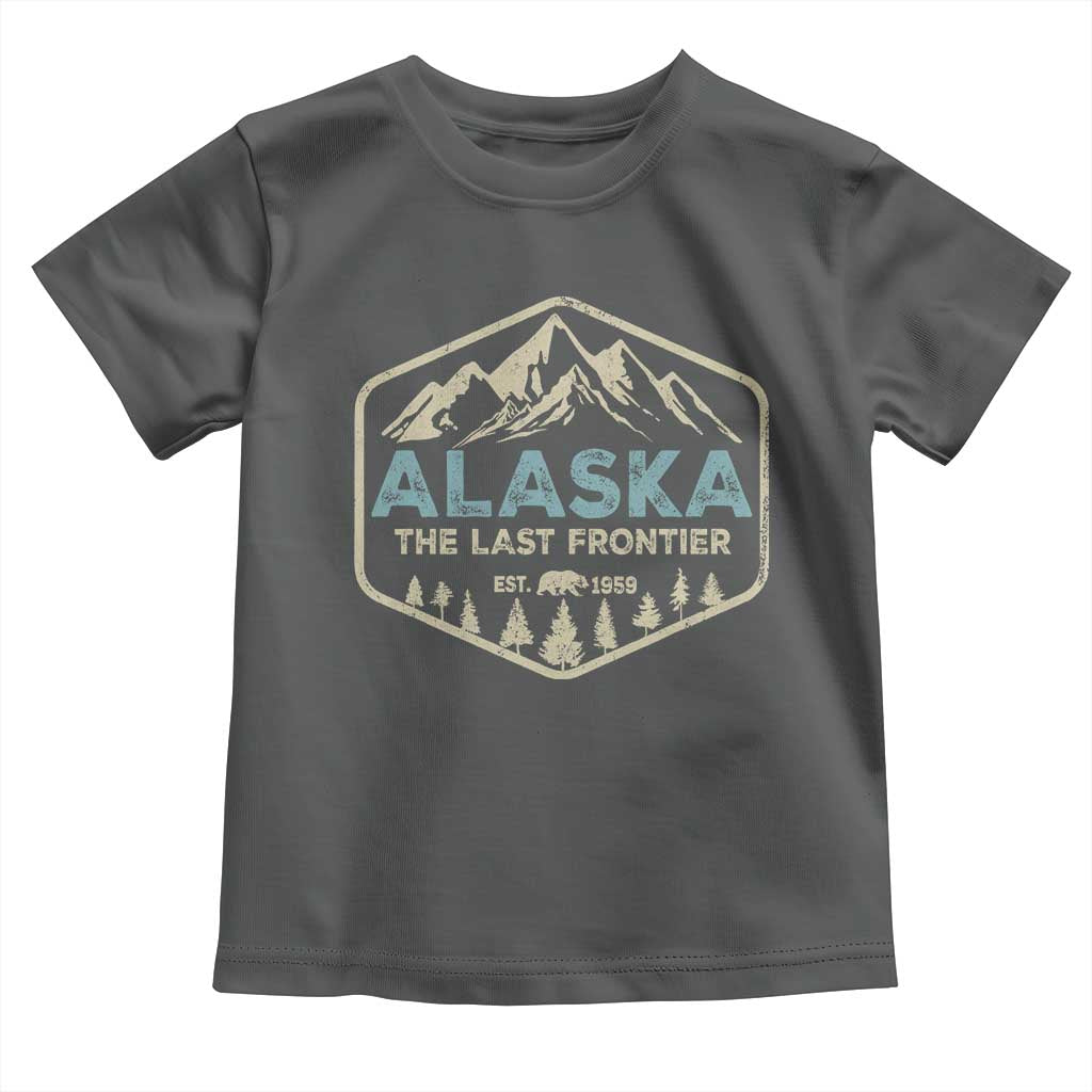 Vintage Alaska The Last Frontier Toddler T Shirt Retro Alaskan Bear Mountain Souvenir - Wonder Print Shop