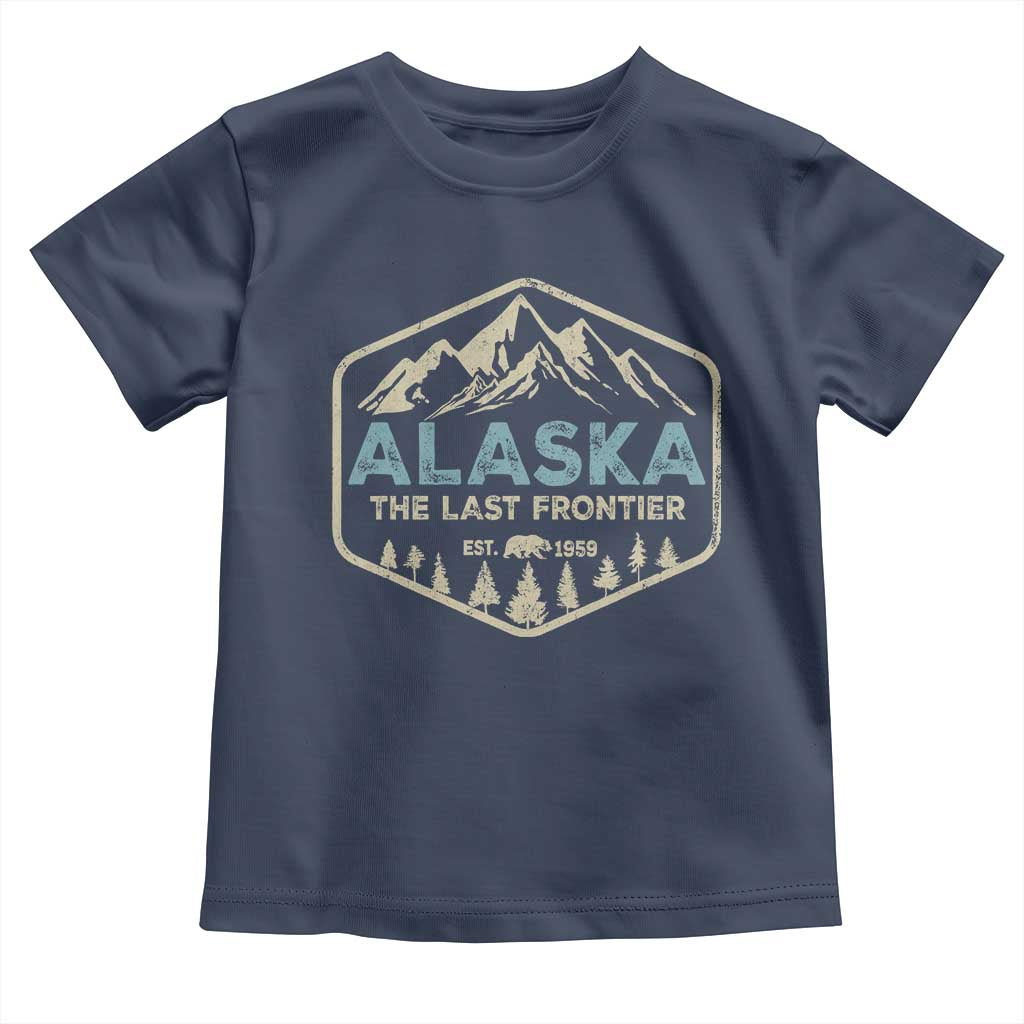 Vintage Alaska The Last Frontier Toddler T Shirt Retro Alaskan Bear Mountain Souvenir - Wonder Print Shop