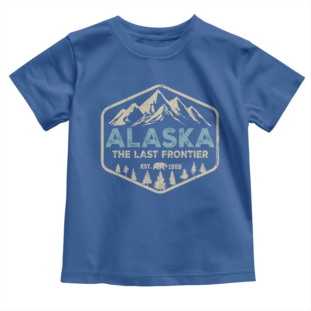 Vintage Alaska The Last Frontier Toddler T Shirt Retro Alaskan Bear Mountain Souvenir - Wonder Print Shop