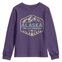 Vintage Alaska The Last Frontier Youth Sweatshirt Retro Alaskan Bear Mountain Souvenir - Wonder Print Shop